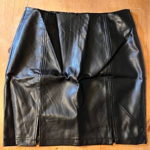Faux leather skirt